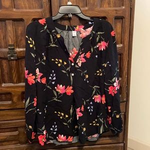 Pretty dark floral blouse!